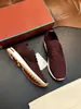 Tênis casuais masculinos slip-on de luxo leve transfronteiriços, tênis respiráveis com cabedal fly-knit e couro emendado, tênis masculinos modernos sem cadarço