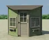 Casa de madera anticorrosión removible con agua, patio de almacenamiento para casa, casa pequeña móvil para niños, sala de almacenamiento, pabellón para mascotas