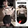 Lencería sexy Manyan, camisa de manga larga con perspectiva, falda a la cadera, uniforme de secretaria, traje de generación 9867