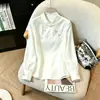 Garantia de Qualidade Seda Pura Temperamento Redutor de Idade Camisa Bordada Estilo Chinês Novo para Mulheres de Meia-Idade Nova Camisa Toque de Luxo Roupa de Primavera e Outono
