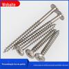 M5 * 30x40x70 borda invertida oblíqua grande cabeça chata cruz parafuso auto-roscante cauda pontiaguda reparo reto Parafuso de móveis com dentes de madeira