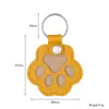 Llavero de Cuero para Guardar Pelo de Mascota Transfronterizo, Colgante Recuerdo de Pelo de Perro, Llavero Lindo de Pata de Perro