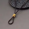 Cuerda para Collar Tejida a Mano Jade Oro Cera de Abeja Jade Hebilla de Seguridad Cordón Colgante Cuerda para Colgante de Nudo Libre para Niños