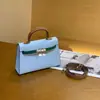 Bolso Kelly de Lujo de Alta Gama con Bloques de Color para Mujer, Nuevo Modelo 2026, Bolso de Mano con Combinación de Colores, Bolso Mini de Hombro Cruzado