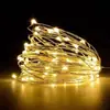Lámpara Solar de Alambre de Cobre LED Personalizada Impermeable para Exteriores Patio Balcón Cadena de Luces Decorativa Estrellada Caja de Batería Cadena de Luces
