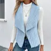 Moda Casual Simples Sem Mangas Versátil Colete Jaqueta Outono Inverno Novo Cruzamento Europeu e Americano Amazon Decote V