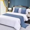 Borde de Cama Defensa Tela Sucia Moderno Simple Lujo Ligero Hogar Hotel Bandera de Cama Toalla de Pie de Cama Color Sólido Ropa de Cama Cubierta de Cama