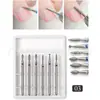 Traje de 6 piezas de cabezales de molienda de aleación de acero de tungsteno para arte de uñas, para quitar uñas, eliminar piel muerta, pre-procesamiento ruso, cabezal de esmeril para arte de uñas