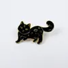 Broche Gato de Desenho Animado de Halloween Série Sombria Horror Estilo Engraçado Acessórios Joias Insígnia de Metal Venda por Atacado