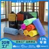 Toalla de playa lisa en stock, toalla de microfibra de terciopelo de doble cara, para viajes al aire libre, absorbente del sudor, toalla deportiva de secado rápido.