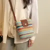 Bolsas Tejidas para Mujer 2026 Nuevo Estilo Bolsas de Mujer Otoño e Invierno Bolsas para Teléfono Móvil Bolso Cubo de Hombro Cruzado de Gama Alta