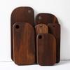 Tabla de cortar creativa de madera maciza de nogal negro, tabla de pan de madera hecha a mano para cocina, tabla de cocina de madera maciza sin barnizar, bandeja para sushi de madera maciza