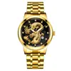 Explosiones de comercio exterior calendario de moda reloj para hombre reloj para hombre banda de acero no mecánico negocio reloj de dragón chino una generación de pelo