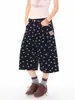 Jeans Cropped Versátil com Estampa Integral de Bolinhas Retro Americano para Homens e Mulheres Verão 2026 Novo Calça de Cintura Média de Perna Larga Solta