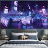 Cyberpunk cyberpunk 2077 fondo tela colgante bar ins decoración escena nocturna póster dormitorio tapiz pintura mural
