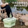 Cesta Plegable para Picnic de Camping al Aire Libre, Conveniente para Viajar, con Tapa, Gran Capacidad, Cubo de Almacenamiento Portátil Multifuncional para Pesca