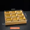 Creativo Plato de Nueve Compartimentos para Restaurantes Comerciales de Hot Pot, Restaurantes de Barbacoa, Bandejas de Carne y Verduras, Bandejas de Madera de Bambú, Platos Divididos