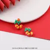 Desenho Animado de Natal Boneco de Neve Homem de Gengibre Resina Patch DIY Feito à Mão Capa de Celular Decoração de Copo d'Água Pequenos Acessórios