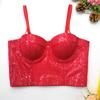 Top de Terciopelo Personalizado Hueso de Pez de Cuero Tela Brillante Tubo Elástico Libre de Ropa Interior Tirantes Camuflaje Envoltura de Pecho para Mujer Venta al por Mayor