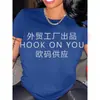 [Camiseta de Algodón Talla Europea] Transfronteriza Europea y Americana Lisa de Color Puro Modal Suave Cuello Redondo Manga Corta Uniforme Impreso para Grupo Publicitario
