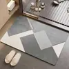 Capacho de Lama Diatomácea para Entrada e Banheiro, Absorvente de Água, Secagem Rápida, Resistente a Manchas, Fácil de Limpar, Tapete de Piso para Entrada, Tapete para Pés para Entrada da Sala de Estar