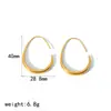 Pendientes de acero de titanio chapados en oro de 18k para mujer, moda europea y americana, sentido de alta gama, pendientes coloridos de acero inoxidable para transfronterizo