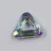 30*30MM Fondo Puntiagudo Triángulo Hueco Diamante Acrílico AB Colorido DIY Pendientes Hechos a Mano Accesorios de Joyería Materiales