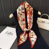 Cachecol longo estreito, cachecol de camisa, cachecol pied-de-poule, imitação de seda de camada dupla, bolsa de gravata feminina de outono e inverno, gravata de cabelo de primavera e verão