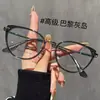 Óculos Gatinho de Alto Valor Estilo Coreano Ins Desejo Puro Transfronteiriços Adequados para Lentes de Grau, Frescos e Artísticos Cool Chá Clareamento Garota Popular