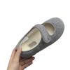 [en stock] Piel Genuina Lana de Cordero Mao Mao Zapatos de Algodón para Mujer Invierno Forro Polar Planos Lindos Zapatos Mary Jane