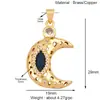 K93 Accesorios para Joyería DIY Estilo Europeo y Americano Color Luna Estrella Polar Arcoíris Zircón Colgante