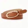 Nuevo Cinturón de PU para Mujer Todo Fósforo Simple Dulce Hebilla de Mariposa de Aleación Cinturón Decorativo para Jeans de Mujer