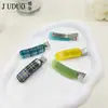 Pasador de Acetato a Cuadros de Color Puro Personalizado de Fábrica Pasador para Cabello Roto Flequillo Pasador de Cabello Pinza Lateral Pinza de Pato Accesorios para el Cabello Tocado para Mujeres