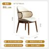 Estilo nórdico madeira maciça mesa de jantar casa apartamento pequeno criativo rattan quadrado mesa de jantar minimalista cinza sala de jantar