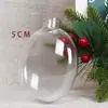 Bola de Natal Transparente Lisa Oca de Plástico PET Bola de Natal Decoração Bola para Pendurar na Janela Pingente de Árvore de Natal