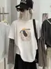 KEKEZOON Linda Camiseta de Manga Larga Suelta Cuello Redondo Estampado de Oveja Pequeña Otoño Nueva Llegada Top 9240