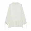 Camisa Elegante de Moda com Bordado de Renda Lisa para Mulheres, Nova Coleção Primavera 2026 da AliExpress Transfronteiriça 5919203