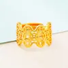 Anillo de Oro Antiguo Francés Imitación 24k Apertura para Hombre y Mujer Celebrante de Internet Moneda Oro Arena Joyería Suministro Transfronterizo Accesorios