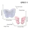 Molde de Vela Perfumada com Laço e Padrão de Rosa 3D Laço Ornamento de Gesso Sabonete Artesanal DIY Molde de Silicone