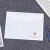 Bolsa de documentos de plástico pp al por mayor de fábrica bolsa de información publicitaria a color con logo impreso bolsa con broche para guardar hojas de examen