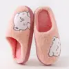 Qidashun Nuevo Precio Especial Pantuflas de Algodón para el Hogar, Zapatos de Invierno Antideslizantes de Suela Gruesa para Hombres y Mujeres, Pantuflas de Algodón Cálidas para el Hogar al por Mayor