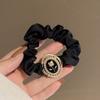 Anillo para el Cabello con Forma de Lazo Hueco de Aleación de Lujo Ligero con Pedrería Anillo de Lazo Grande Estilo Francés Elegante Bola de Cola de Panículo Tendón de Goma