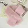 Bufanda Gruesa de Felpa Nueva para Otoño e Invierno Calentador de Cuello de Piel Sintética de Visón Bufanda Cruzada Versátil de Moda Envoltura de Cuello Cálida