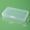 Filme de cartão caixa quadrada caixa plástica retangular transparente contas de arroz fio dental caixa de embalagem de produto pequeno material caixa de armazenamento de pulseira