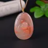 Flor de Melocotón Natural Donut Relleno Manzana Nube Auspiciosa Candado Colgante de Jade Anillo de Paz Colgante Suministro en Vivo Suministro de Comercio Exterior