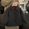 Roupa Infantil 2026 Jaqueta de Algodão de Inverno para Crianças Camisa Acolchoada Elegante com Gola Lapela para Bebês Jaqueta de Algodão para Meninos e Meninas Roupa de Fora