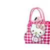 Bolsa Tejida a Mano de Gatito Gran Capacidad Cesta de Verduras DIY Bolsa de Playa Bolso de Recuerdo Bolsa de Regalo Navideño Bolsa