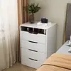 Tocador multifuncional para dormitorio, gabinete de almacenamiento moderno minimalista, tocador de maquillaje integrado, cómoda, mesita de noche, tocador