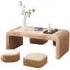 Mesa tatami tejida con ratán, mesa de té pequeña, mesa baja estilo japonés, mesa kang, mesa para ventana de rincón del hogar, mesa de té pequeña para balcón, mesa de estudio tradicional china