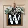 Decoración Personalizada para Puerta Principal Transfronteriza de 26 Letras, Cartel para Puerta, Arreglo de Accesorios, Artesanías de Madera, Adornos Colgantes